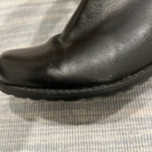 AUTHENTIC Stuart Weitzman 50-50 Over the Knee Black Leather Boots, Size 5 - Picture 10 of 12